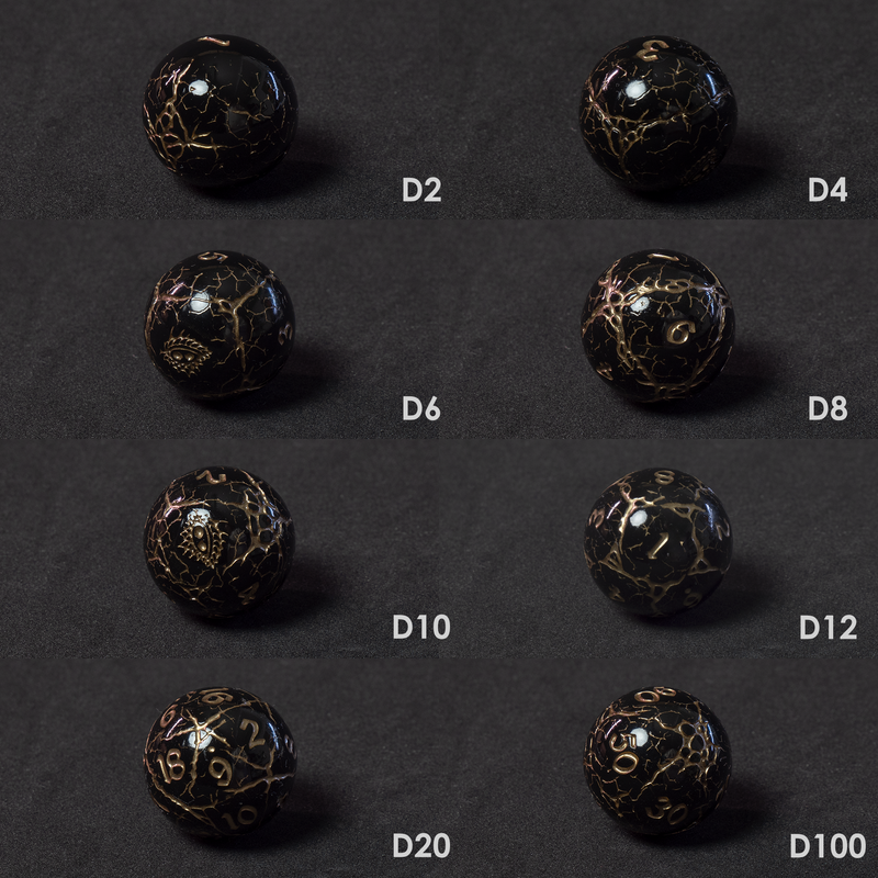 Orbidice Royal Nox – Black & Gold Edition (Kugelwürfel-Set)