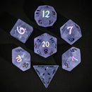 Glass cube Frosted Lightning Lilac Rainbow