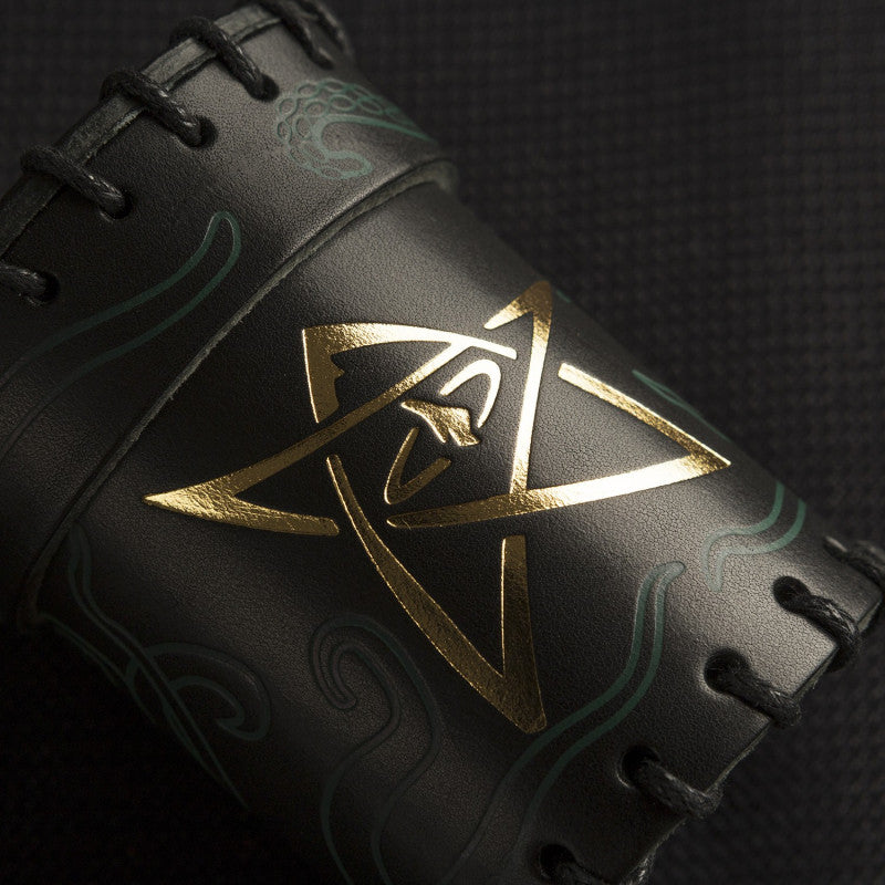 Call of Cthulhu Black & Green leather dice cup