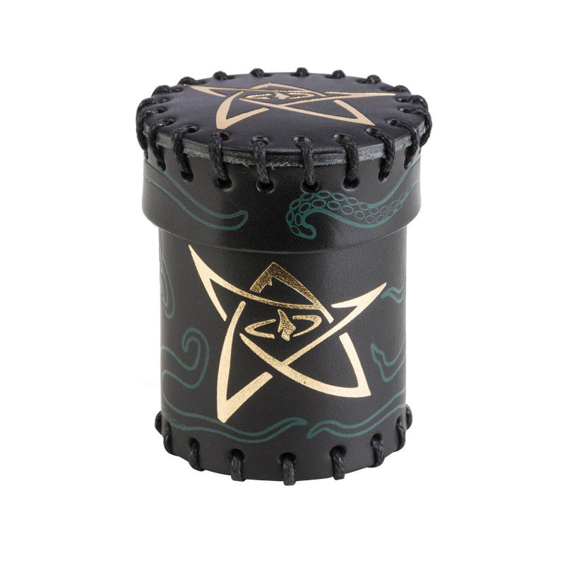 Call of Cthulhu Black & Green leather dice cup