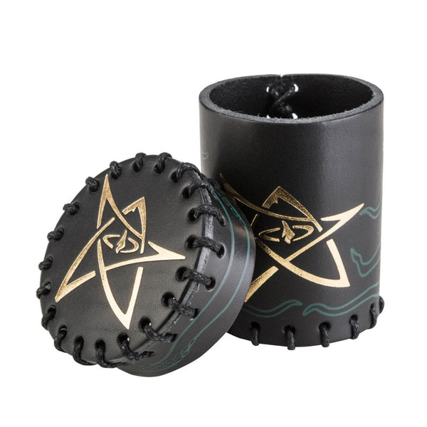 Call of Cthulhu Black & Green leather dice cup