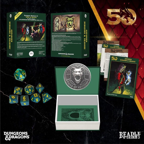 D&D  – Classic Module Würfelset: Tomb of Horrors (50th Anniversary)