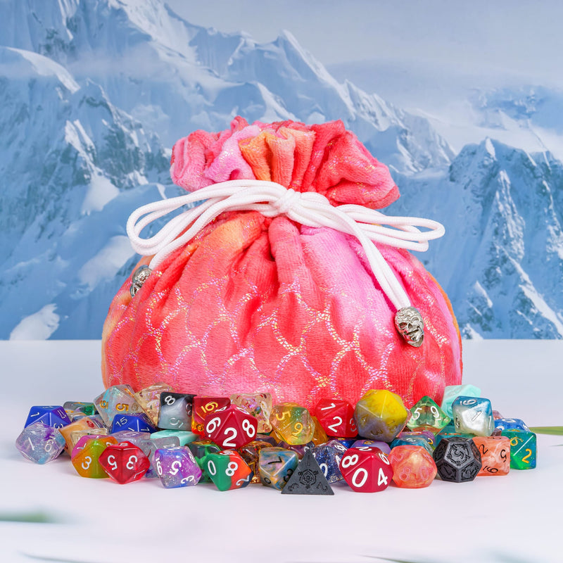 Fluffy dice bag with compartments