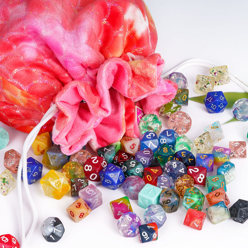 Fluffy dice bag with compartments