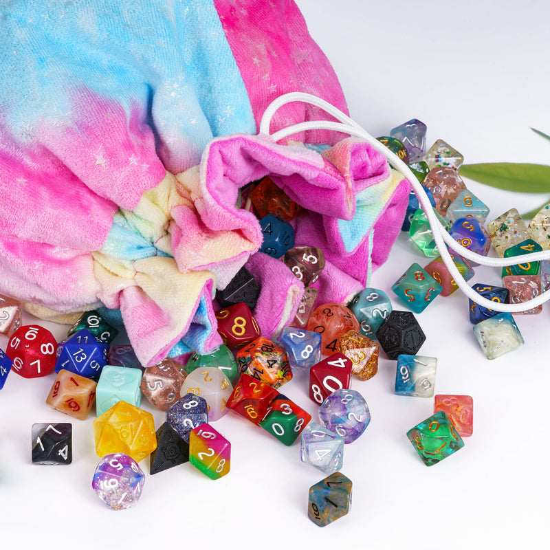 Fluffy dice bag with compartments