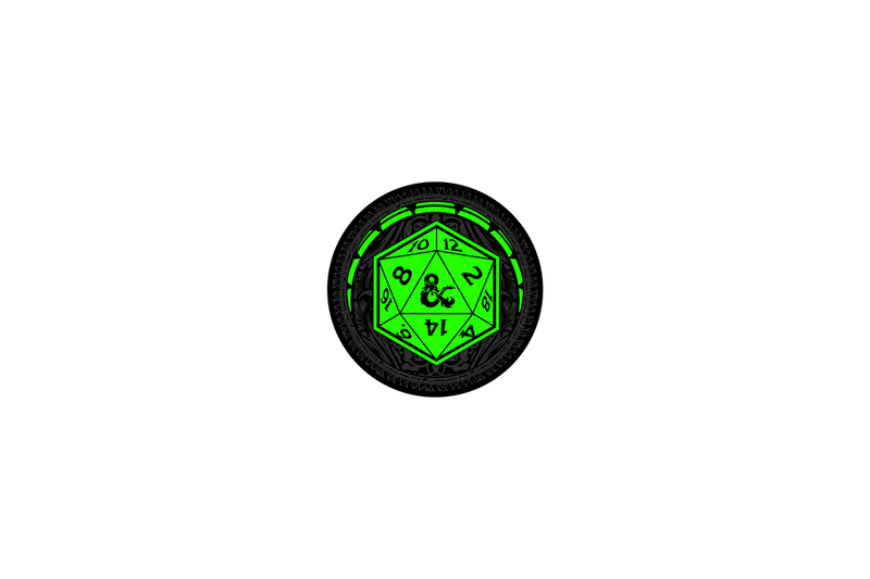D&D D20 Glow Pin (with Pinfinity VR features)