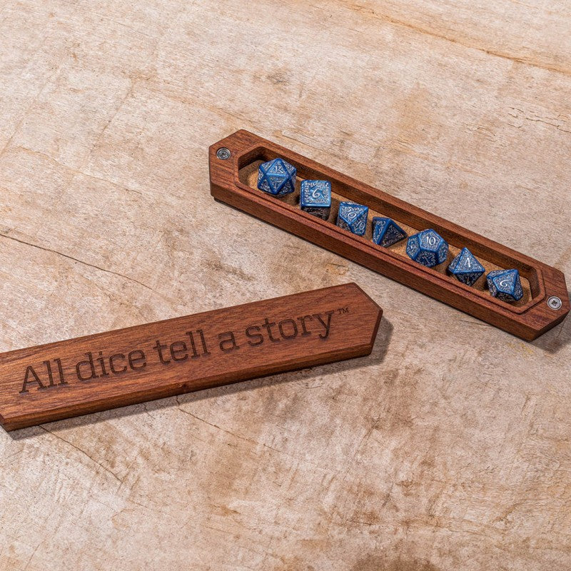 "All dice tell a story" Holz-Würfelbox