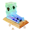 LED Dice Tower mit Bambusbasis (inkl. Acrylwürfelset)