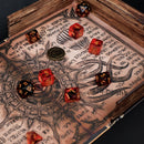 Different class cube sets in folian etui (10 Dice, 1 coin)