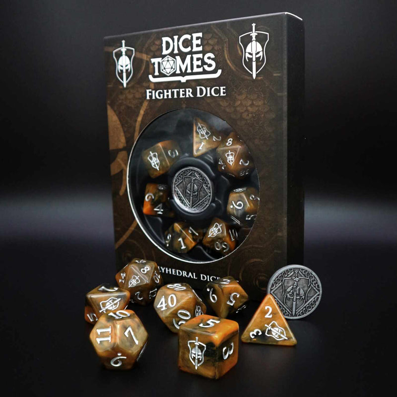 Various class dice sets (7 pieces, 1 coin)