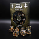 Different class cube sets (7 Dice, 1 coin)