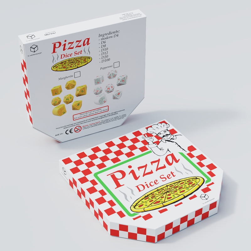 Pizza Dice Set Margherita & Pepperoni