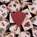 Different class cube sets in folian etui (10 Dice, 1 coin)