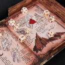 Different class cube sets in folian etui (10 Dice, 1 coin)