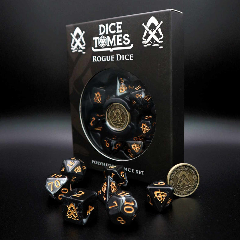 Various class dice sets (7 pieces, 1 coin)