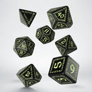 Runic Dice Set - Black & glow-in-the-dark