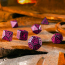 Runic Dice Set: Obsidian Magenta