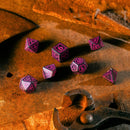 Runic Dice Set: Obsidian Magenta
