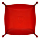 Dice plate imitation leather red