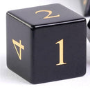 Obsidian Glossy stone cube D20 / D10 / D6