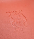 Cube plate imitation leather red brown