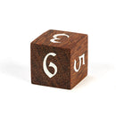 Wooden cube walnut
