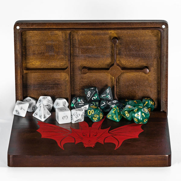 Wooden Dice Case Red Dragon