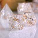 Glass cube Critcrack crystal white