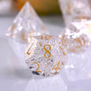 Glass cube Critcrack crystal white