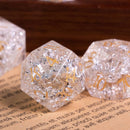 Glass cube Critcrack crystal white