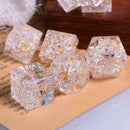 Glass cube Critcrack crystal white