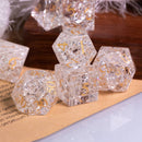 Glass cube Critcrack crystal white
