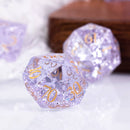 Glass cube Critcrack lilac