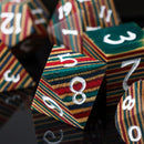 Wooden cube red & black