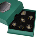 Cardboard cube case with D20 viewing window green