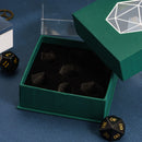 Cardboard cube case with D20 viewing window green