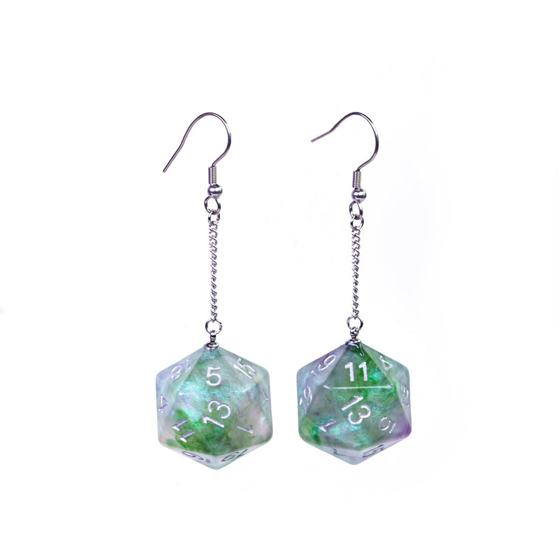 D20 / D6 earrings different colors and shapes