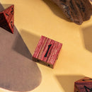 Wooden cube red & black