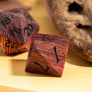 Wooden cube red & black