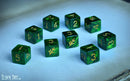 Elder Dice 9x D6 in Reagenglas