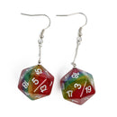 D20 / D6 earrings different colors and shapes