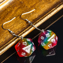 D20 / D6 earrings different colors and shapes