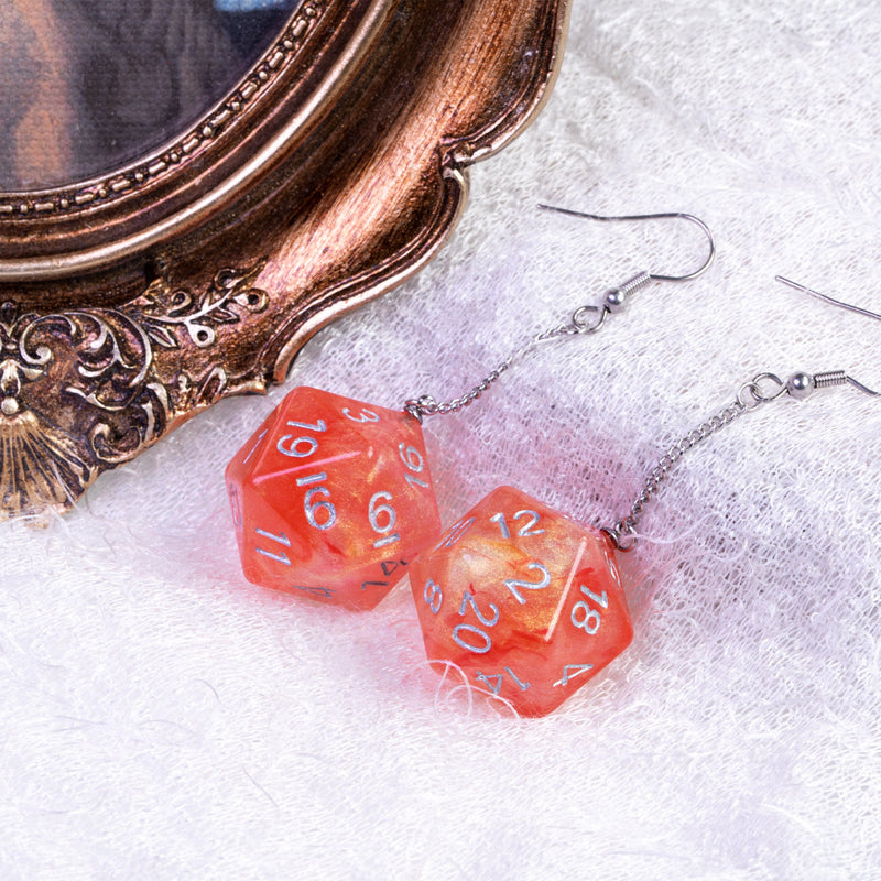 D20 / D6 earrings different colors and shapes