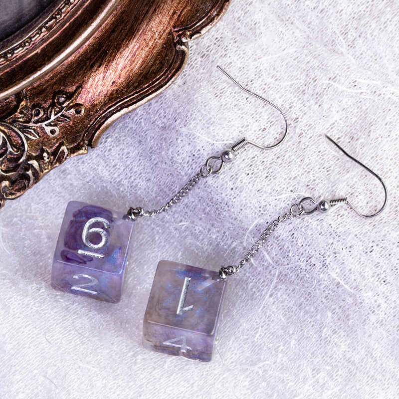 D20 / D6 earrings different colors and shapes