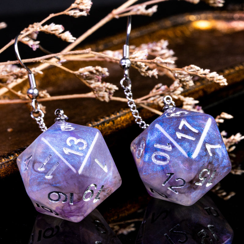 D20 / D6 earrings different colors and shapes