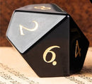 Obsidian Glossy stone cube D20 / D10 / D6