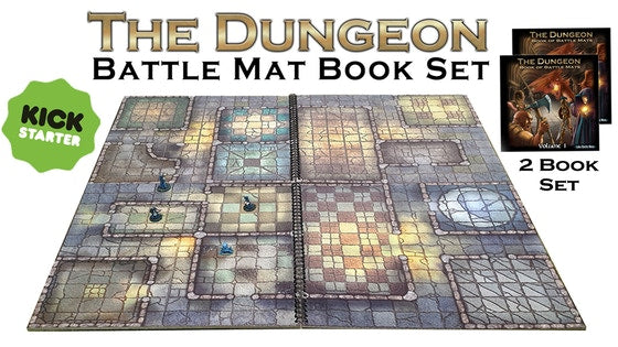 The Dungeon Book of Battle Mats (Set of 2)